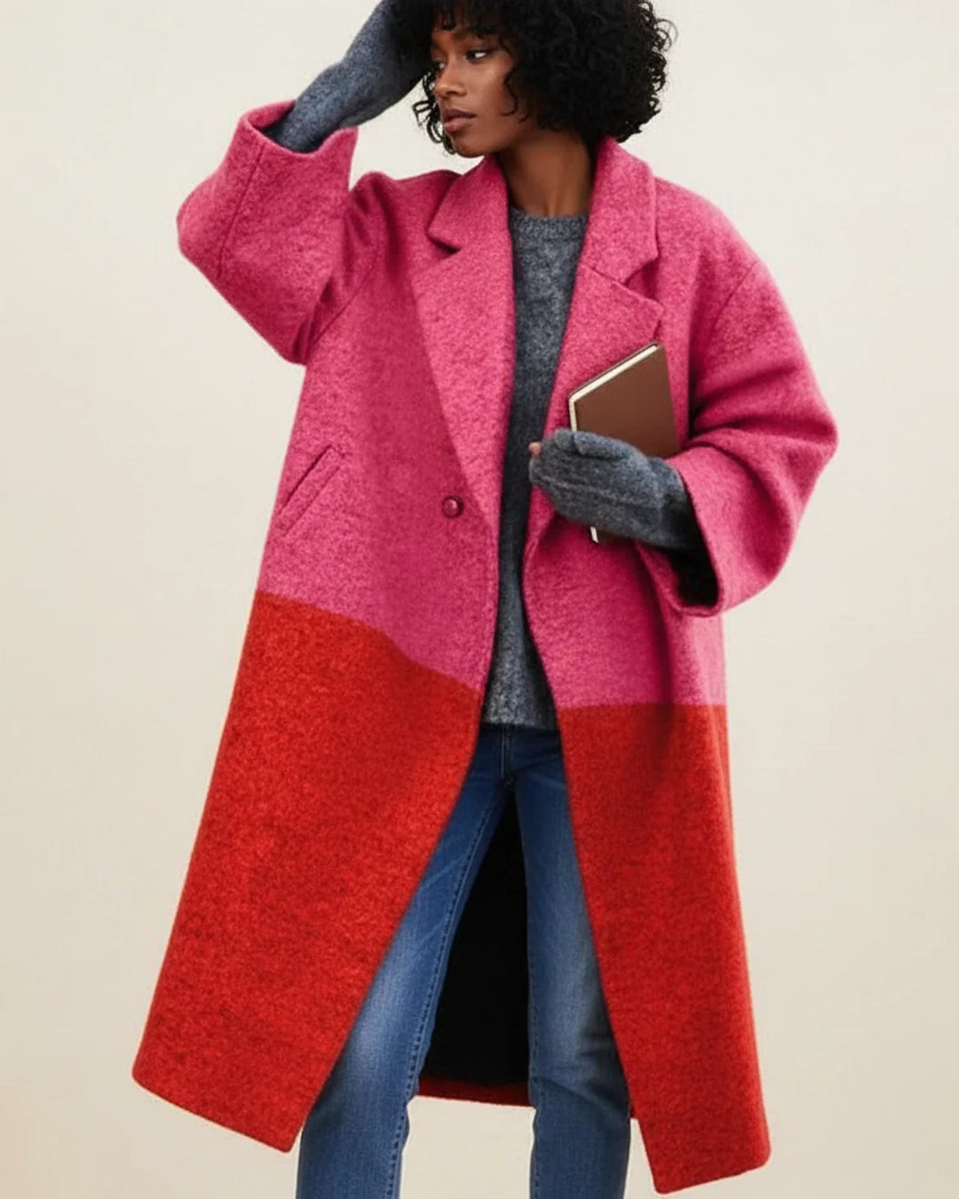 Ariadne | Women's Long Textured Wool Winter Coat