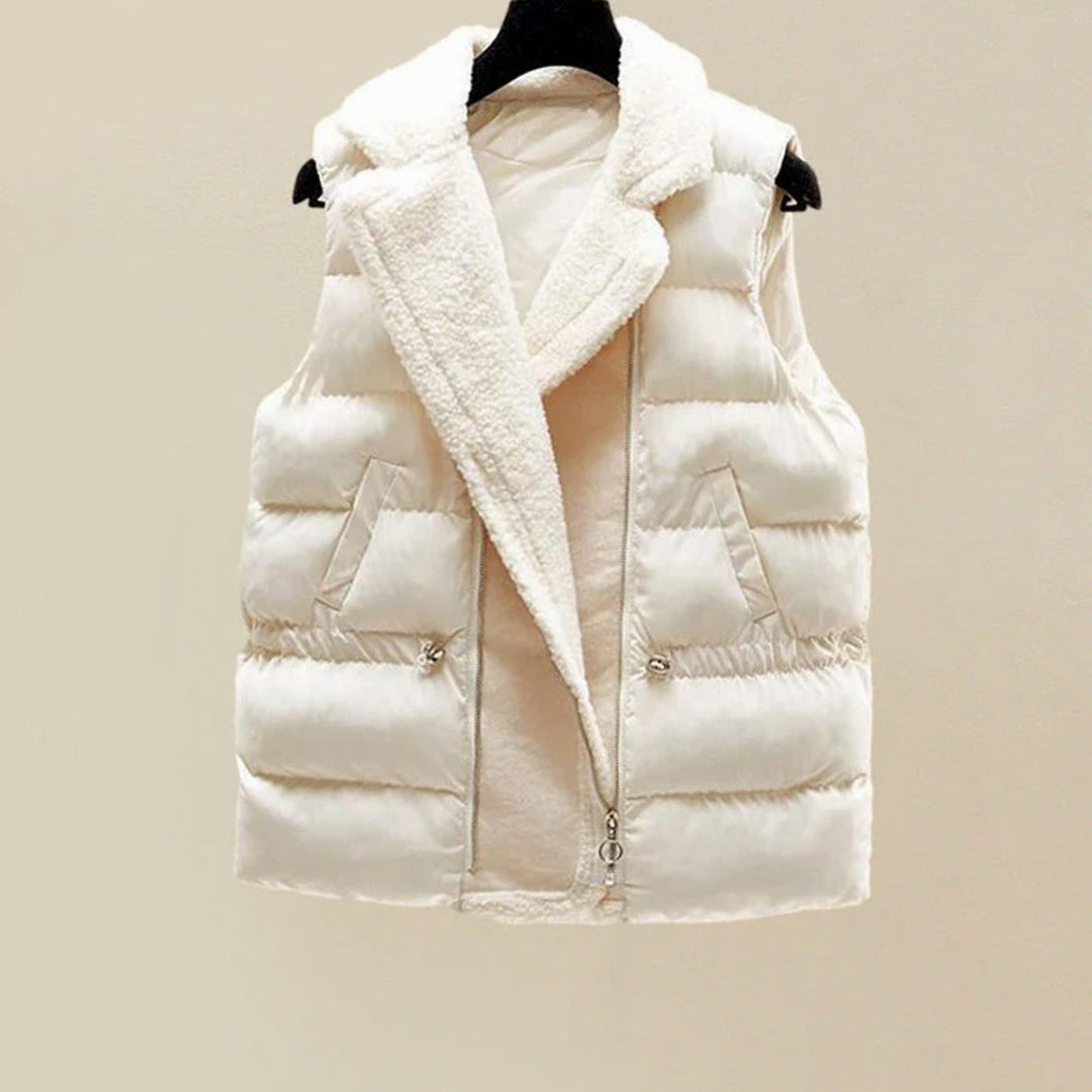 Lottie | Women's Three-Piece Knit Loungewear Set with Quilted Gilet