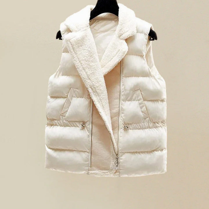 Lottie | Women's Three-Piece Knit Loungewear Set with Quilted Gilet