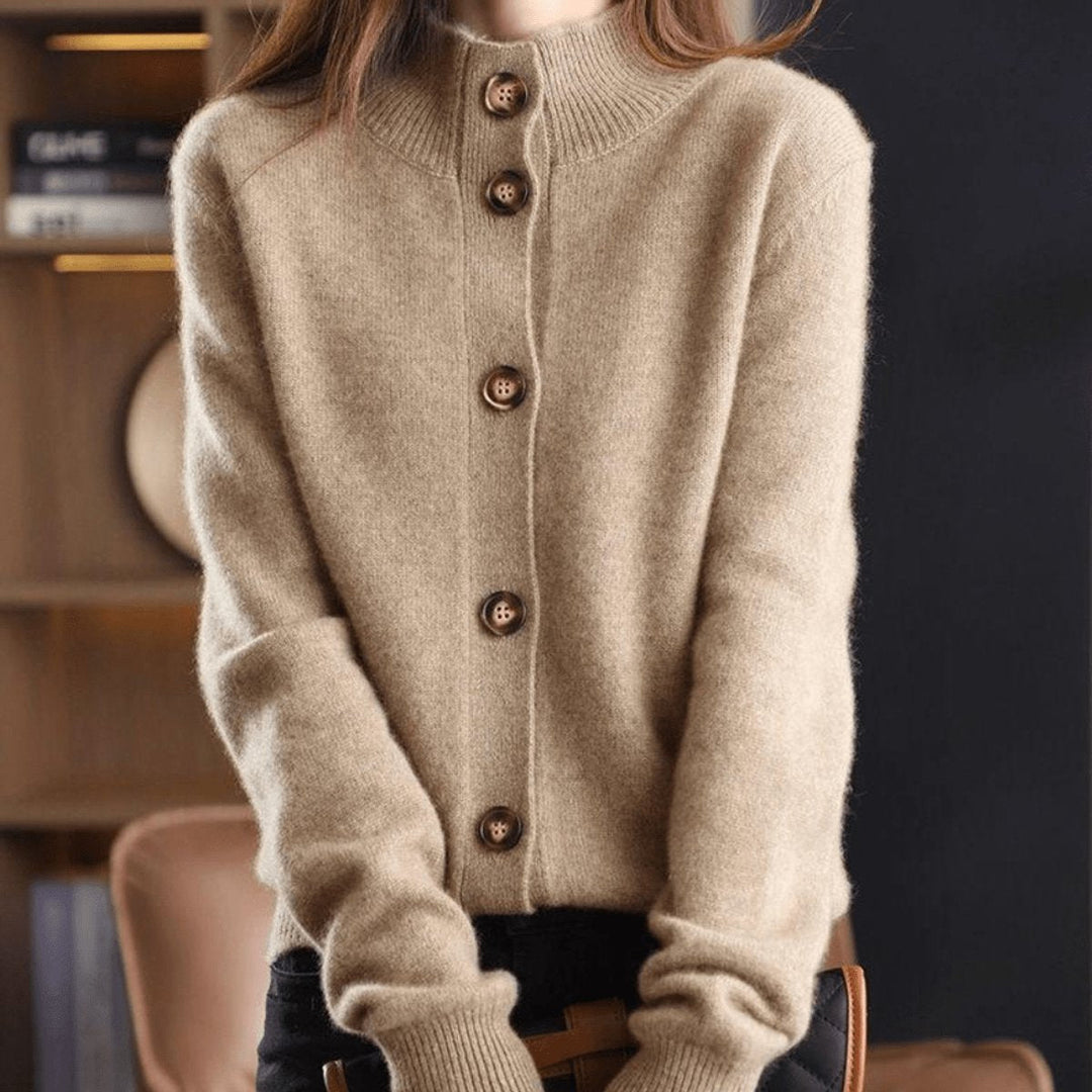 Willa | Women's Cashmere-Blend Button Front Cardigan