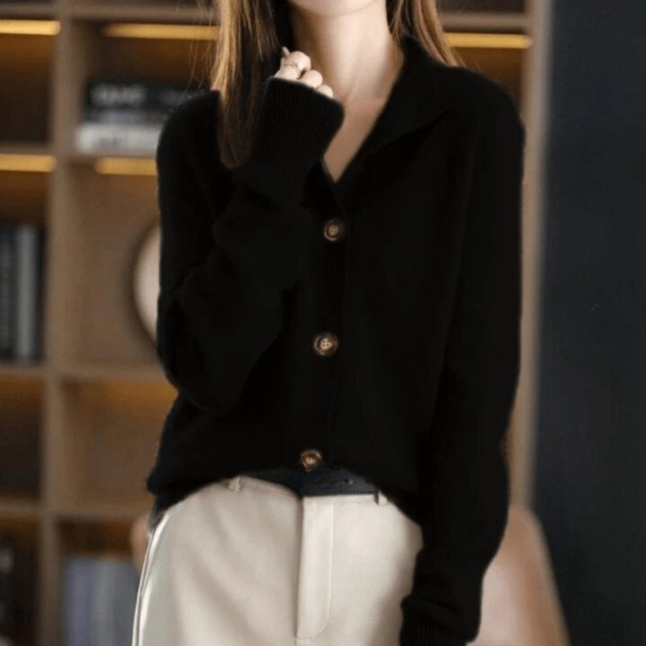 Willa | Women's Cashmere-Blend Button Front Cardigan
