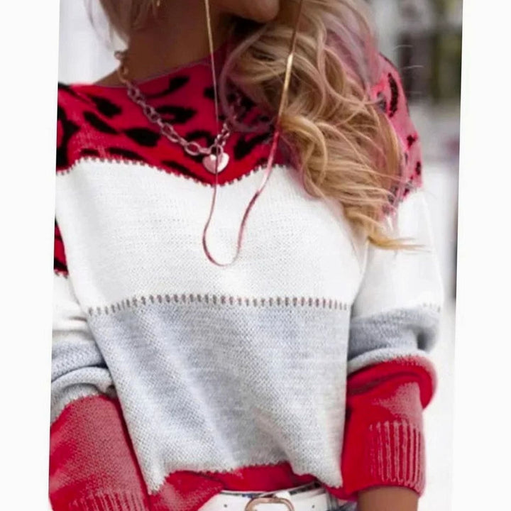 Minerva | Women's Leopard Print Cashmere-Blend Roll Neck Jumper