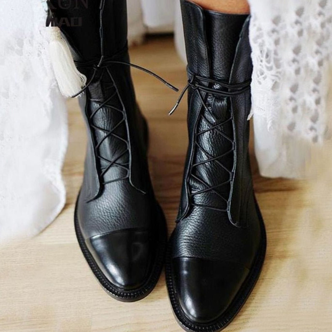 Kendra | Women's Classic Leather Lace-Up Ankle Boots