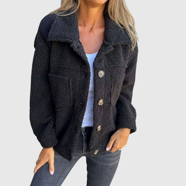 Mairwen | Women's Sherpa Teddy Fleece Button-Up Jacket