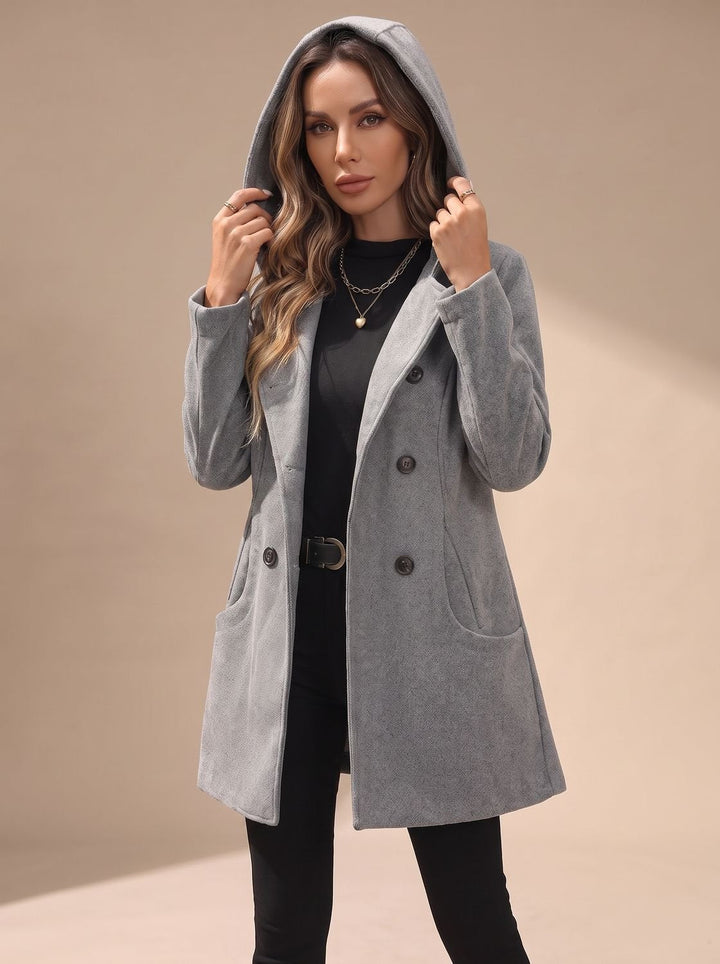 Twyla | Women's Double-Breasted Wool-Blend Coat with Lapels