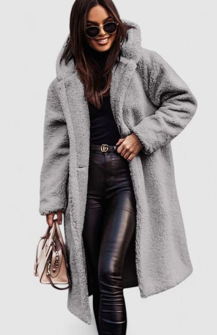 Araminta | Women's Oversized Longline Teddy Faux Fur Coat