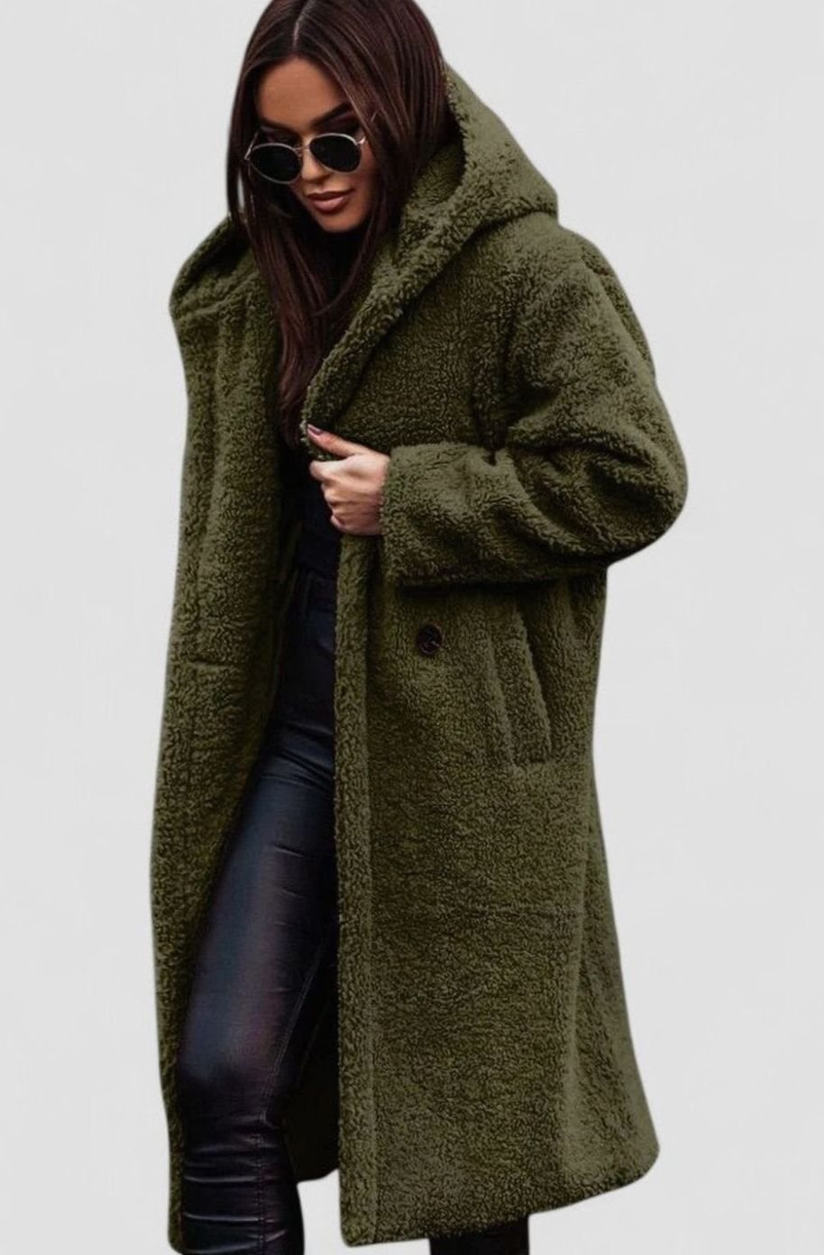 Araminta | Women's Oversized Longline Teddy Faux Fur Coat
