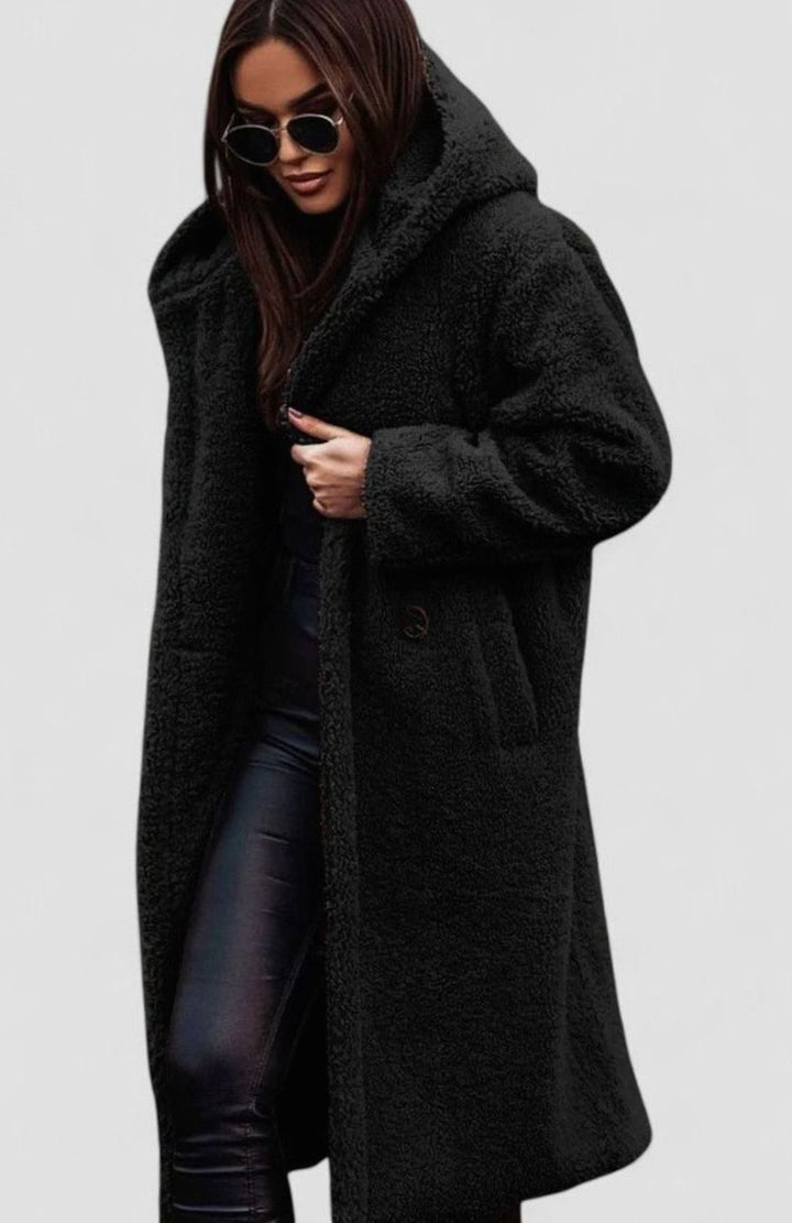 Araminta | Women's Oversized Longline Teddy Faux Fur Coat