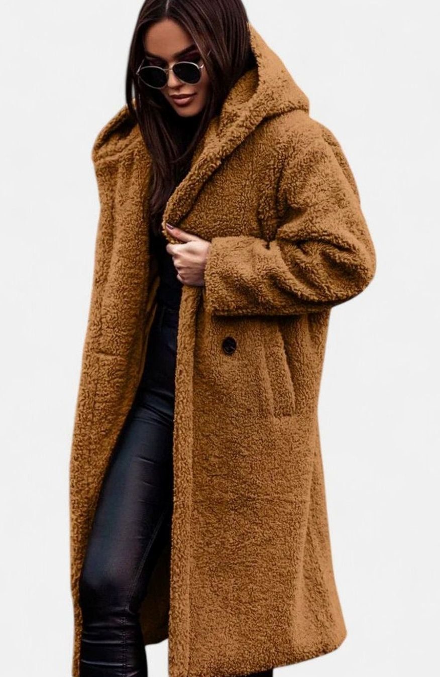 Araminta | Women's Oversized Longline Teddy Faux Fur Coat