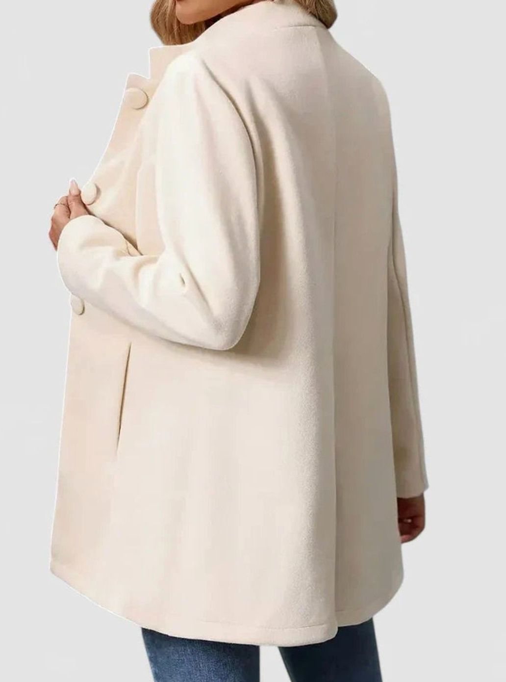 Hester | Women's Tailored Stand Collar Button-Front Coat