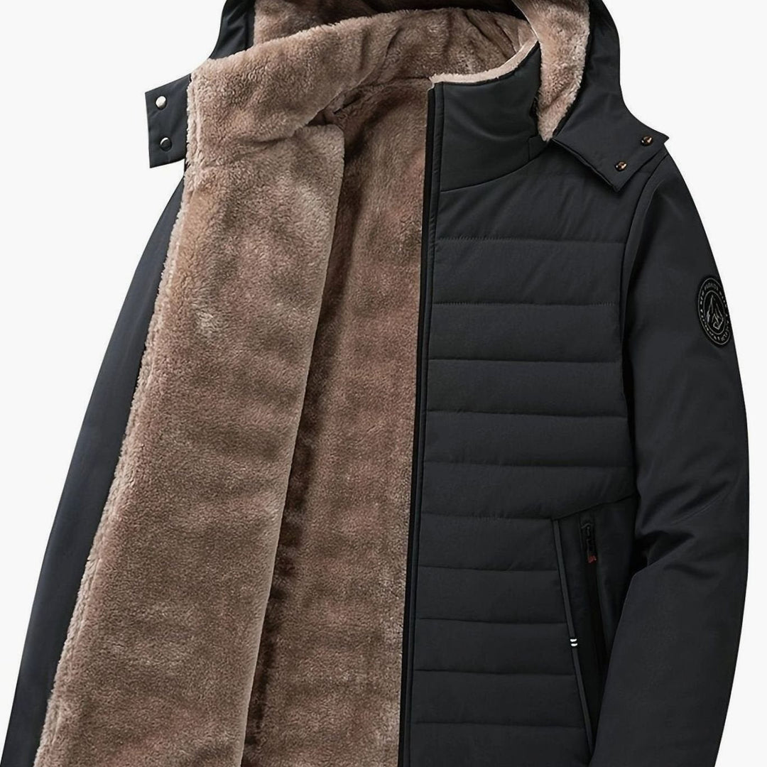 Killian | Men's Fleece-Lined Hooded Quilted Winter Jacket