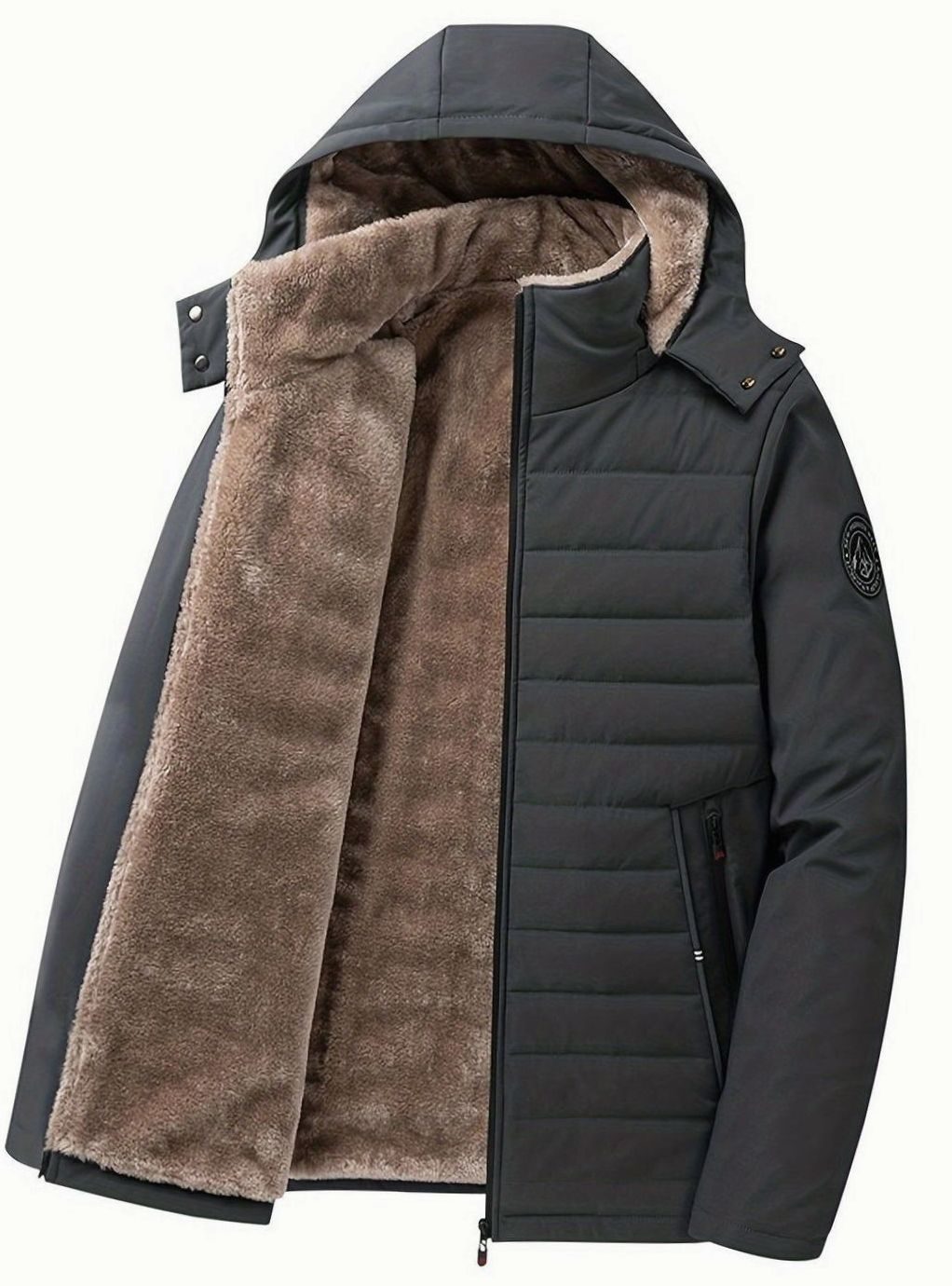 Killian | Men's Fleece-Lined Hooded Quilted Winter Jacket