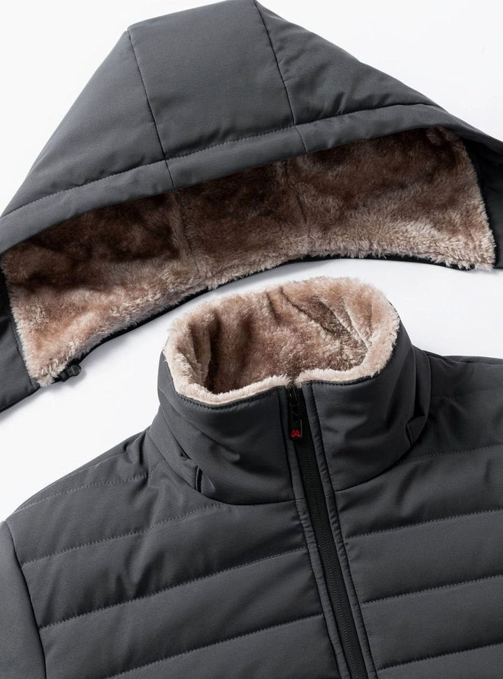 Killian | Men's Fleece-Lined Hooded Quilted Winter Jacket