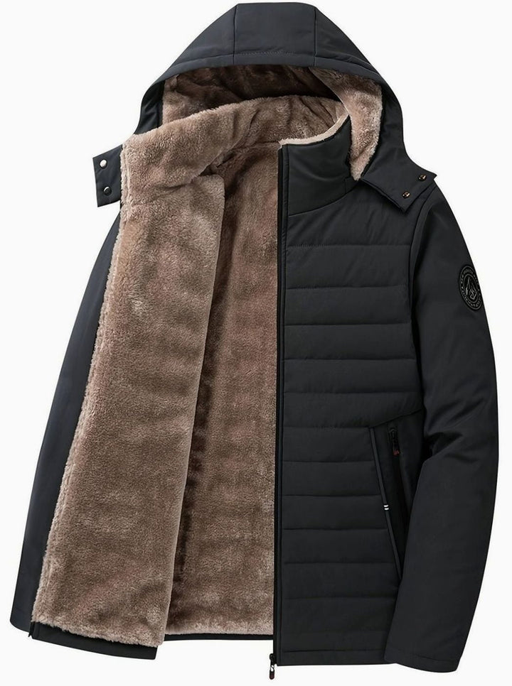Killian | Men's Fleece-Lined Hooded Quilted Winter Jacket