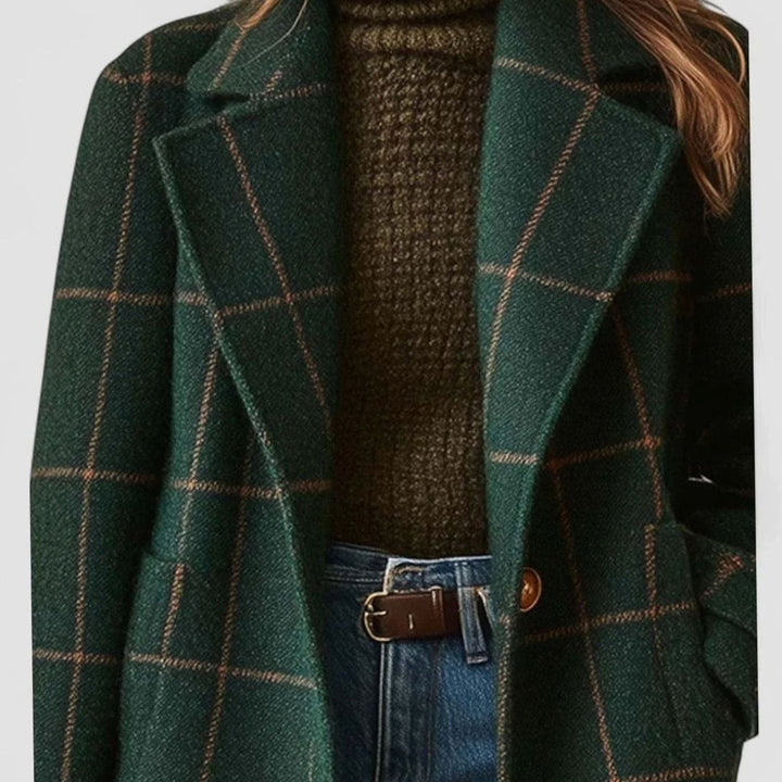 Tirion | Women's Checked Wool-Blend Mid-Length Winter Coat
