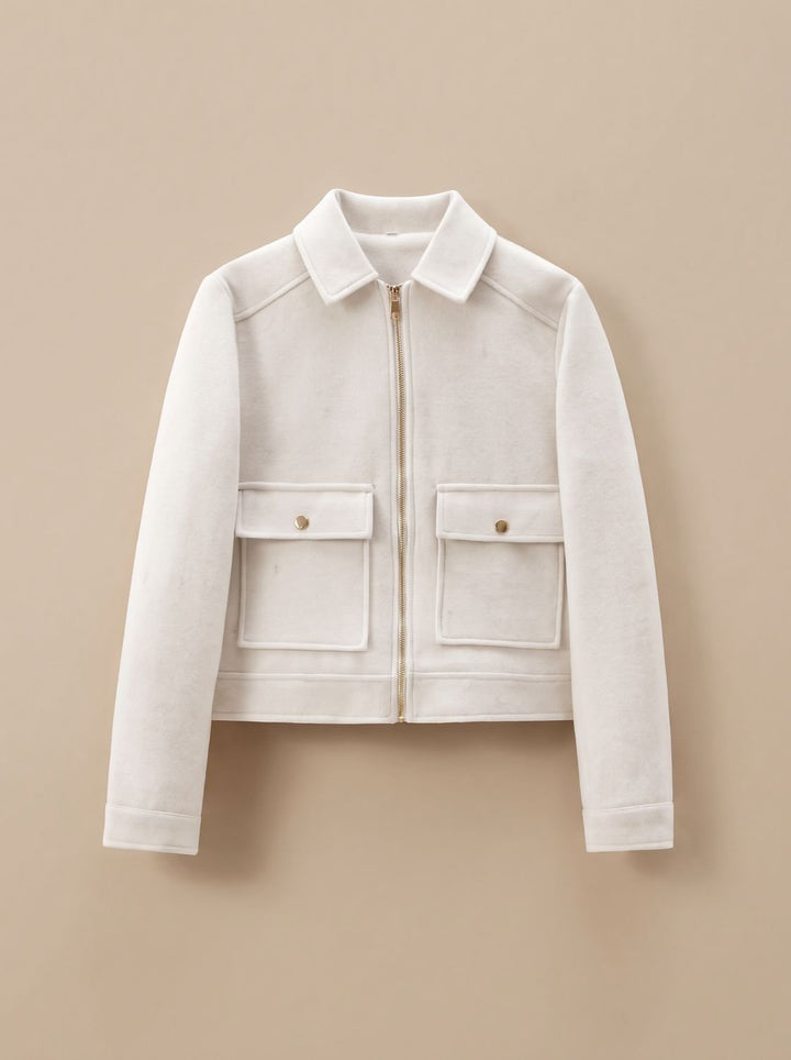 Linnet | Women's Short Wool-Blend Stand Collar Button-Up Coat