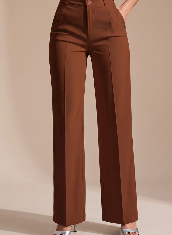 Beatrice | Women's High-Waist Wide-Leg Trousers