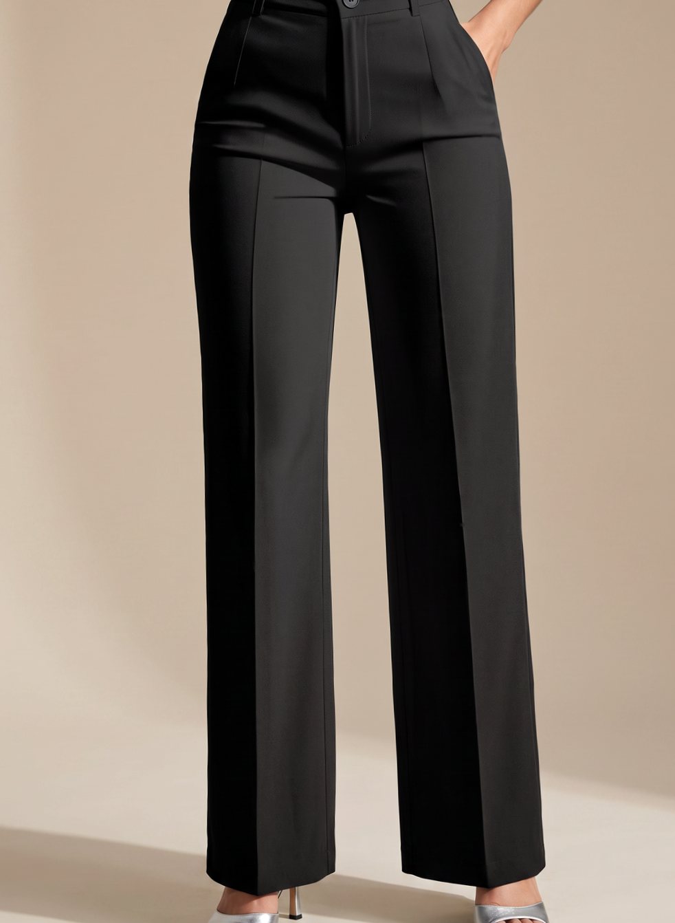 Beatrice | Women's High-Waist Wide-Leg Trousers