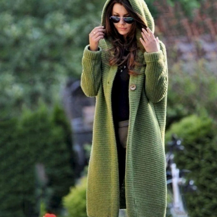 Maisie | Women's Hooded Maxi Knit Cardigan