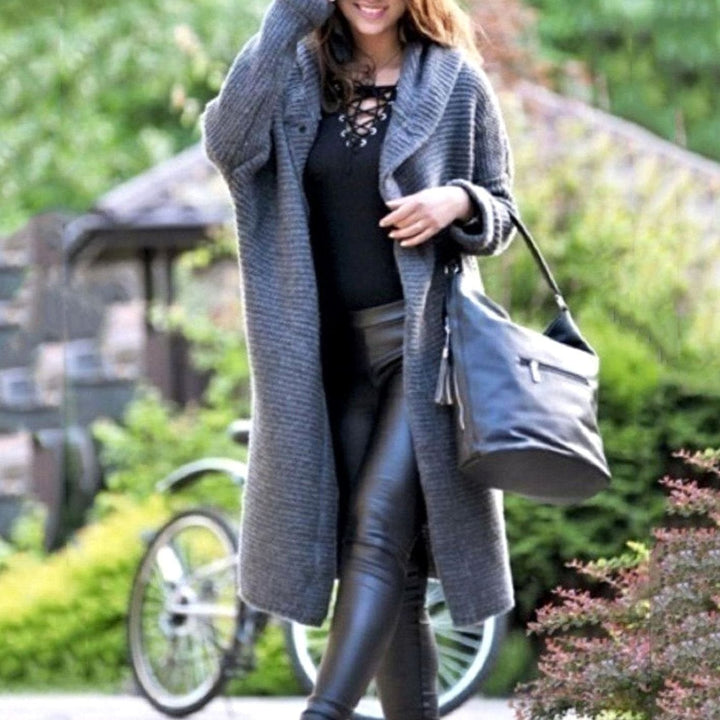 Maisie | Women's Hooded Maxi Knit Cardigan