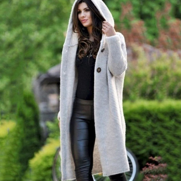 Maisie | Women's Hooded Maxi Knit Cardigan