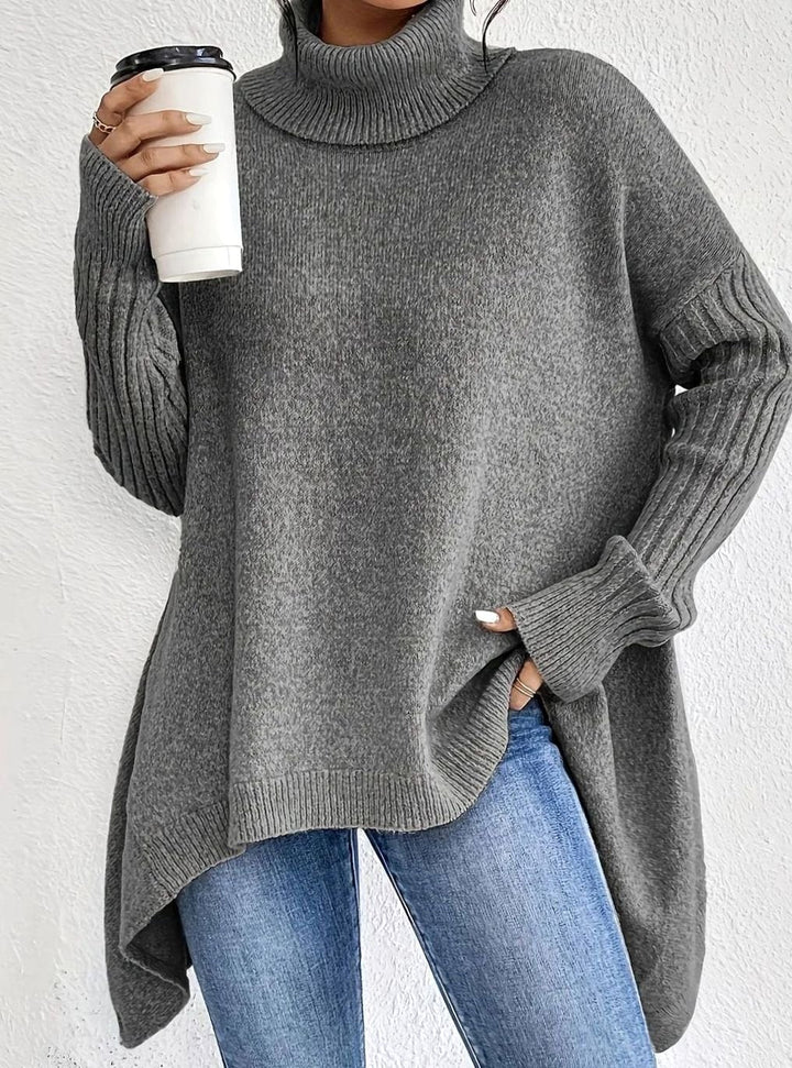 Mairi | Women's Oversized Cashmere-Blend Roll Neck Jumper