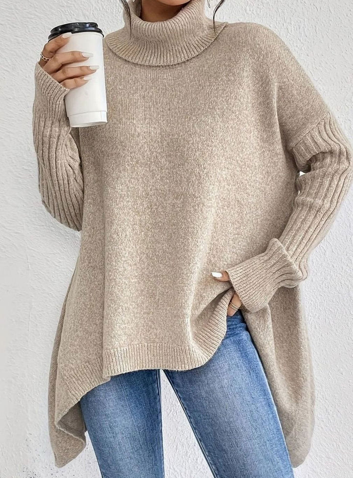 Mairi | Women's Oversized Cashmere-Blend Roll Neck Jumper