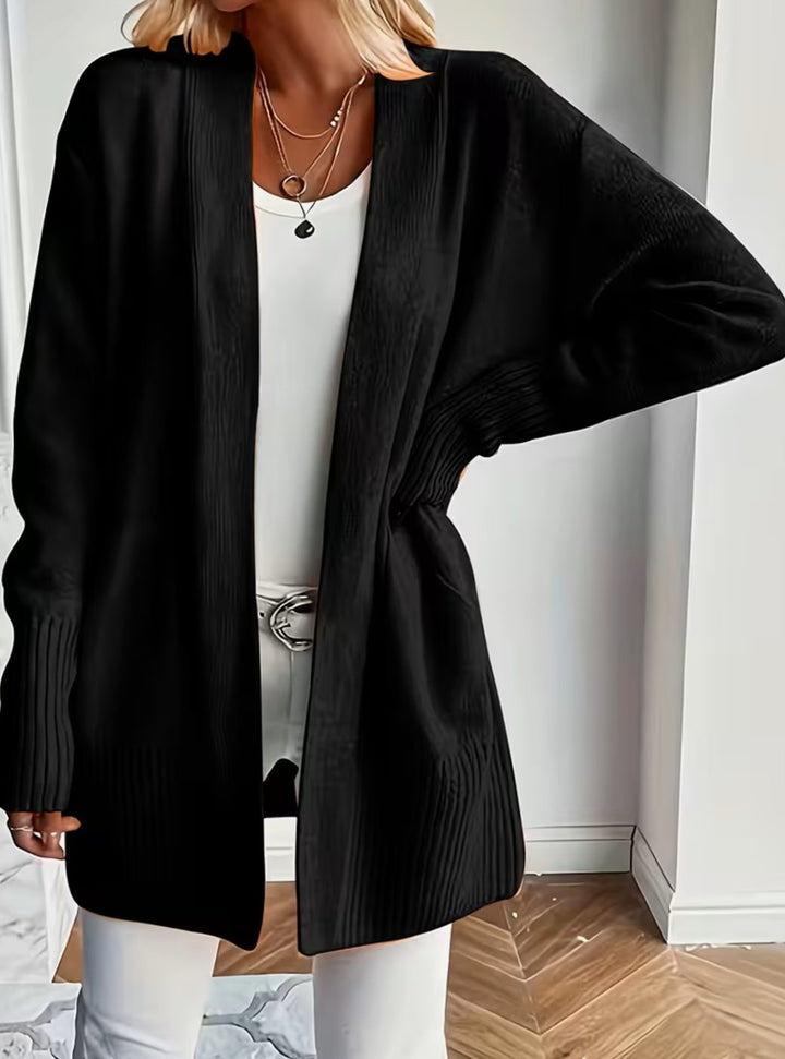 Liora | Women's Relaxed Open-Front Longline Knit Cardigan