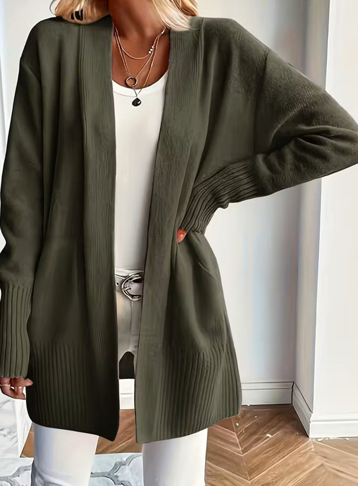 Liora | Women's Relaxed Open-Front Longline Knit Cardigan