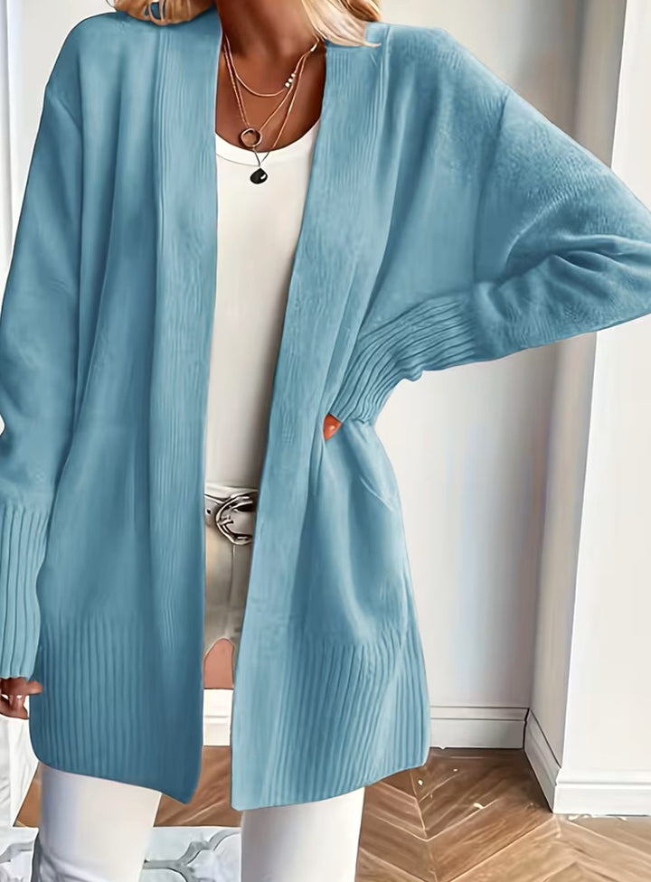 Liora | Women's Relaxed Open-Front Longline Knit Cardigan