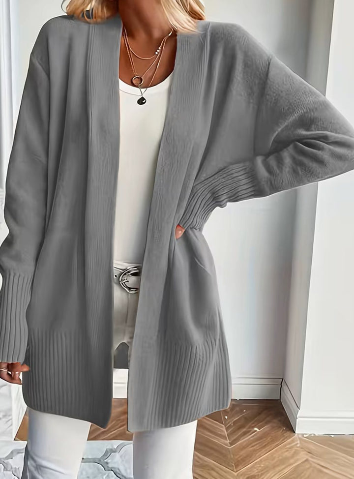 Liora | Women's Relaxed Open-Front Longline Knit Cardigan
