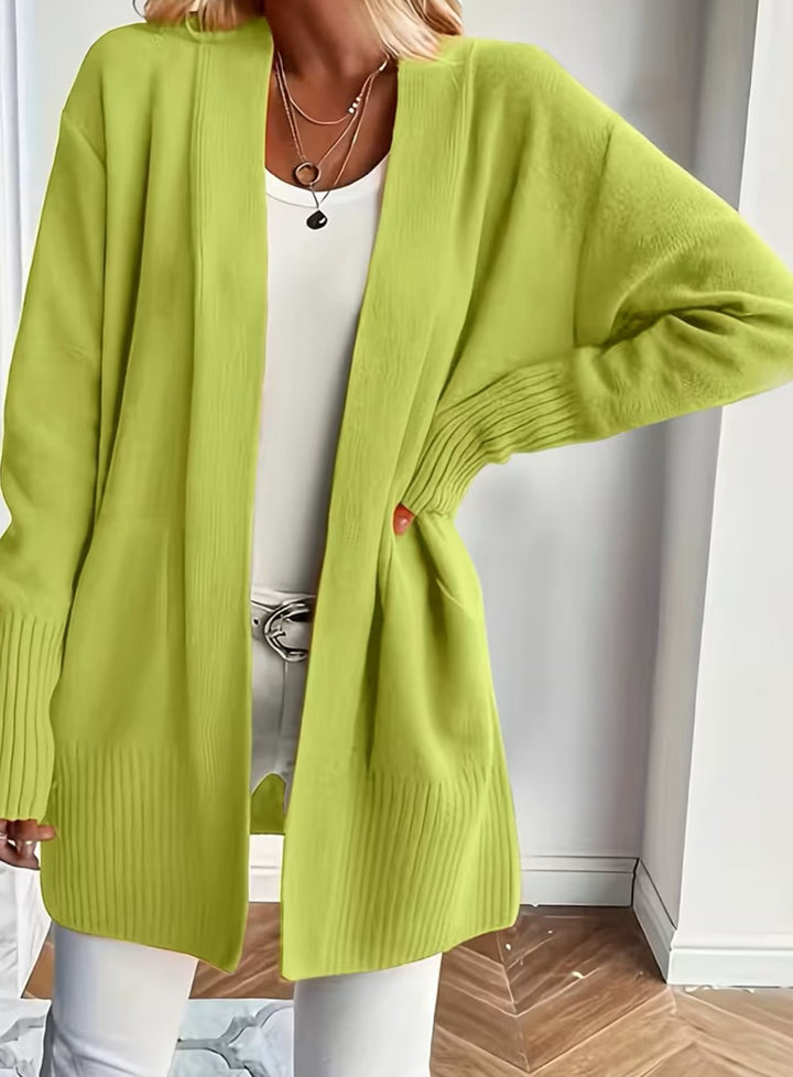 Liora | Women's Relaxed Open-Front Longline Knit Cardigan