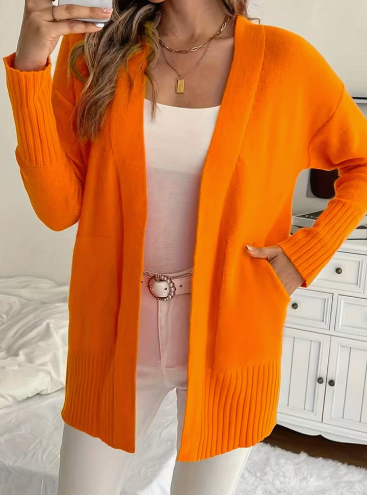 Liora | Women's Relaxed Open-Front Longline Knit Cardigan