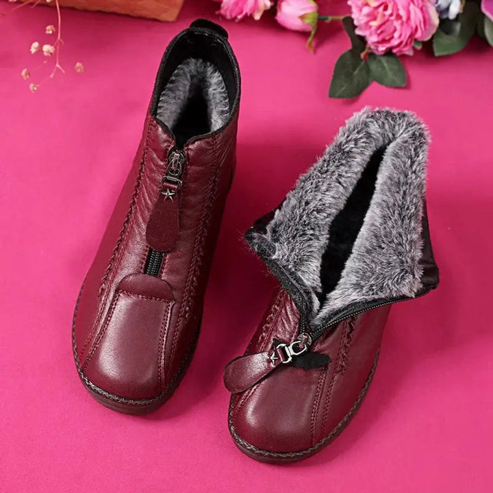 Imelda | Women's Fleece-Lined Leather Ankle Boots