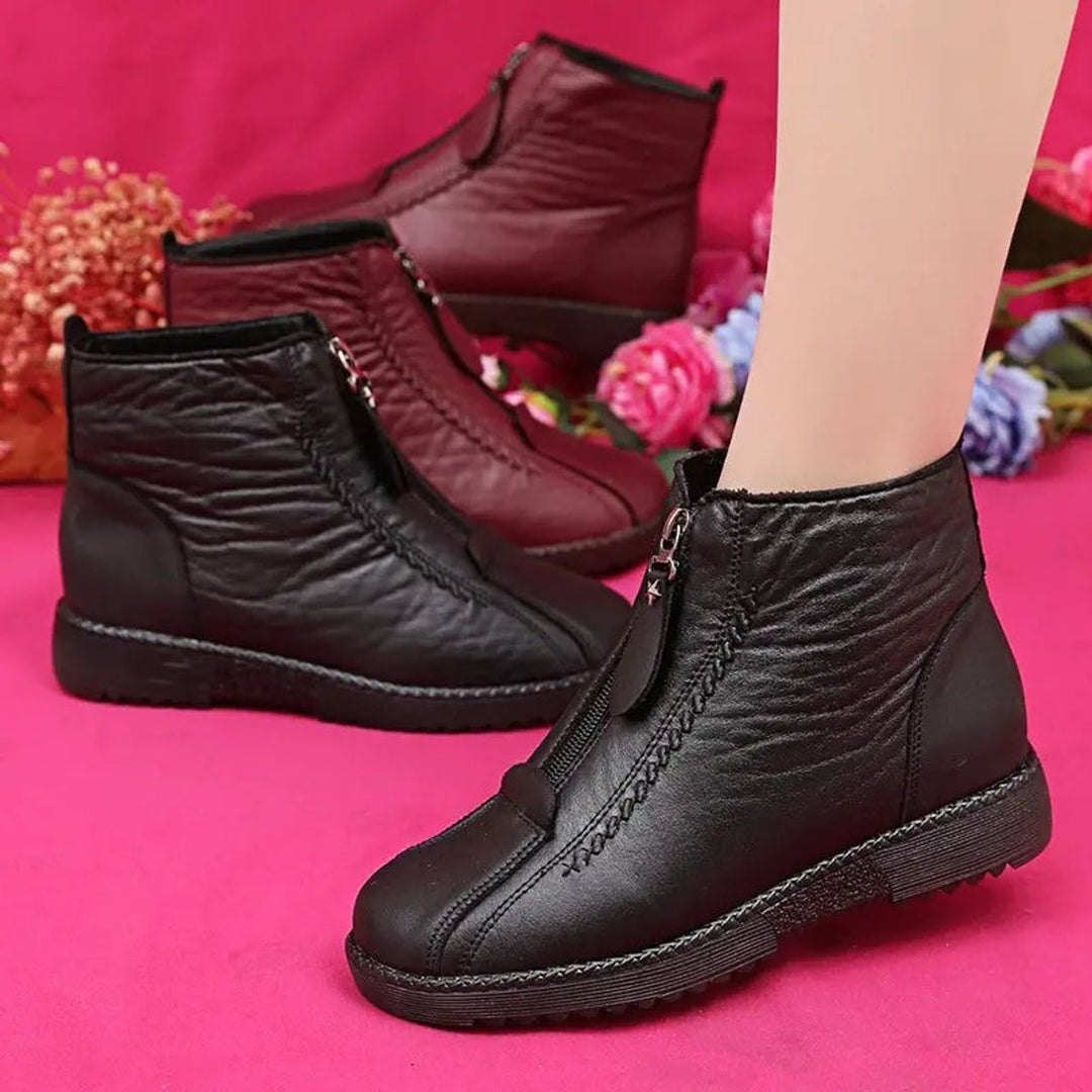 Imelda | Women's Fleece-Lined Leather Ankle Boots
