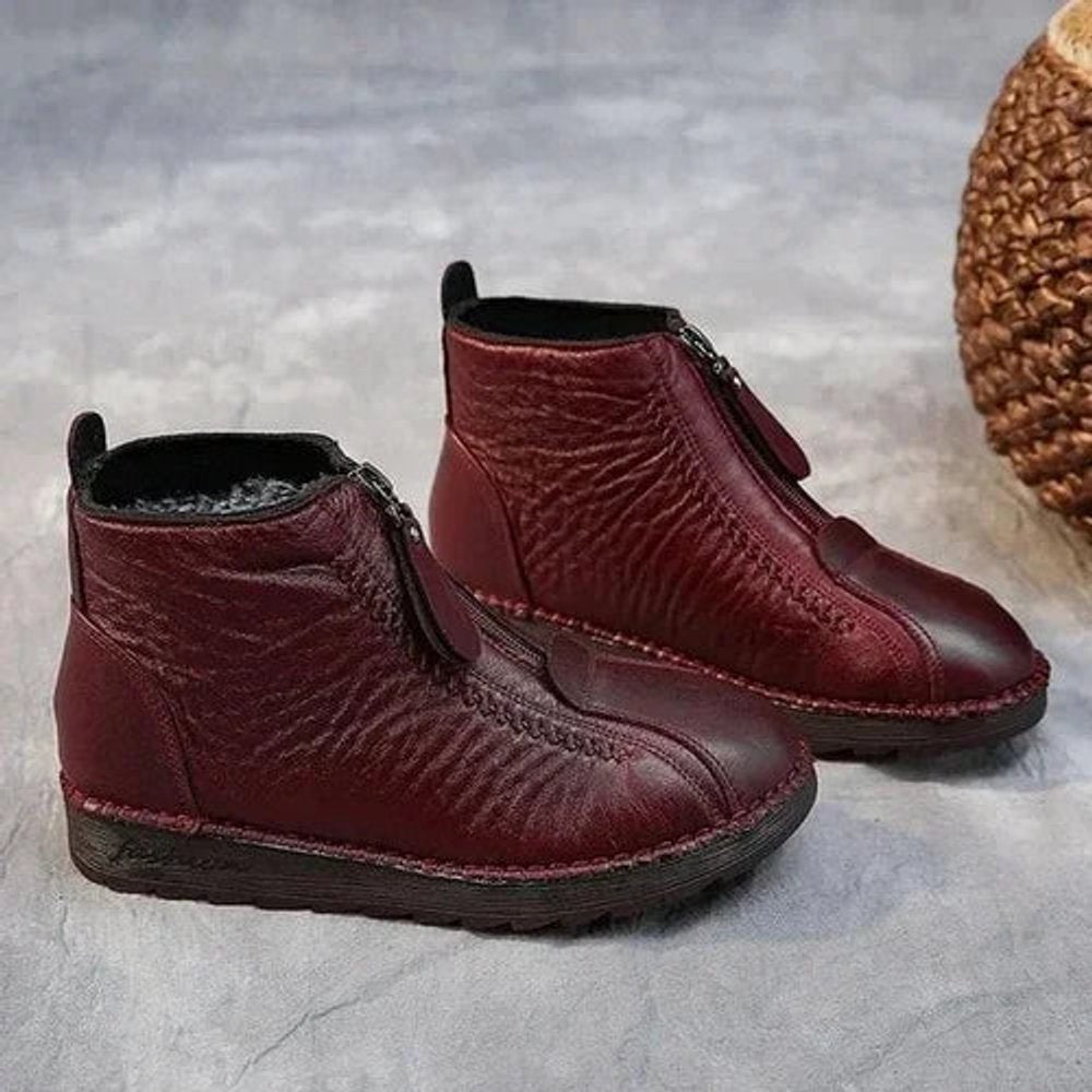 Imelda | Women's Fleece-Lined Leather Ankle Boots