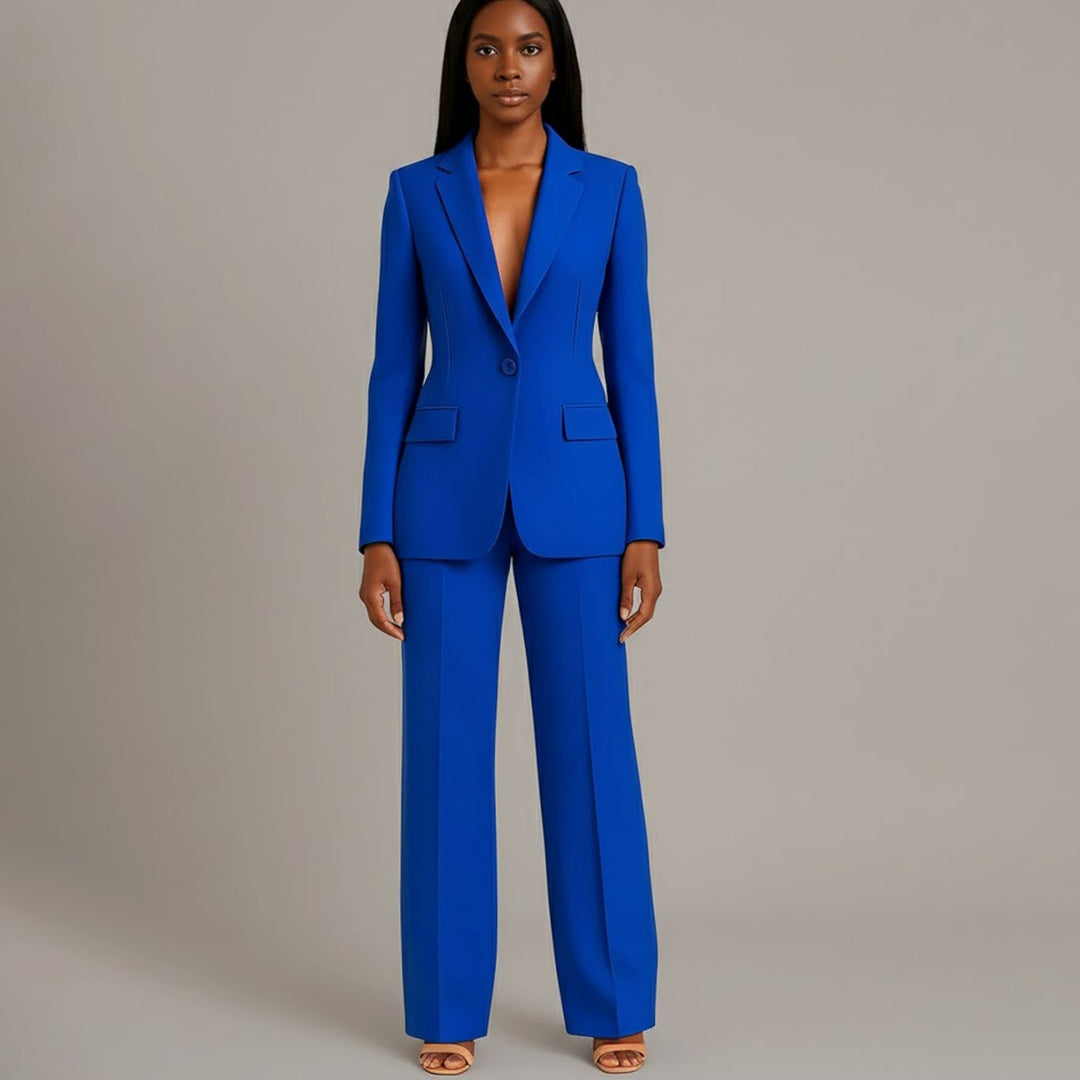 Chloe | Women's Tailored Blazer and Wide-Leg Trouser Suit Set