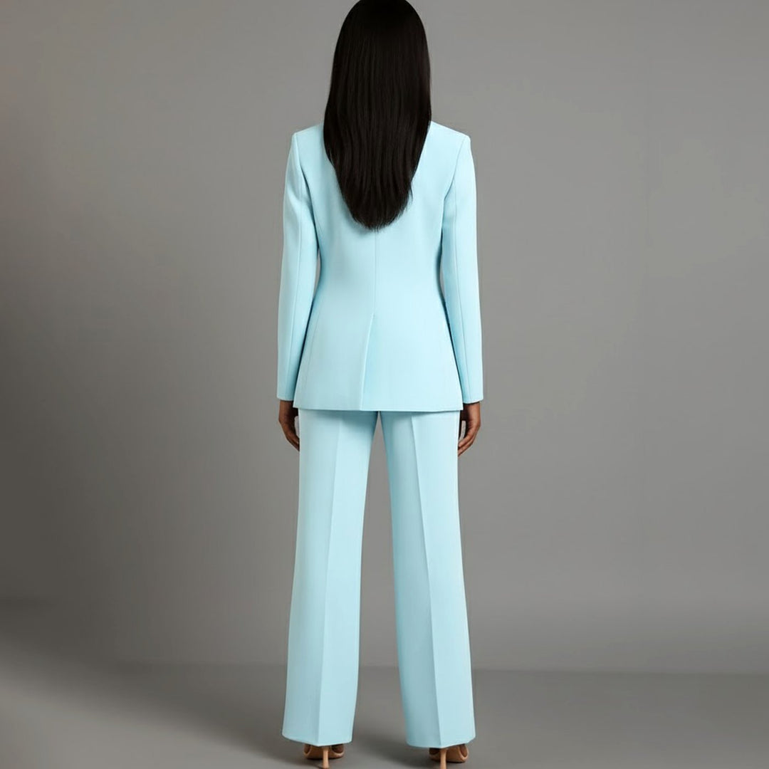 Chloe | Women's Tailored Blazer and Wide-Leg Trouser Suit Set