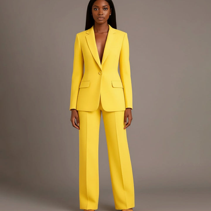 Chloe | Women's Tailored Blazer and Wide-Leg Trouser Suit Set