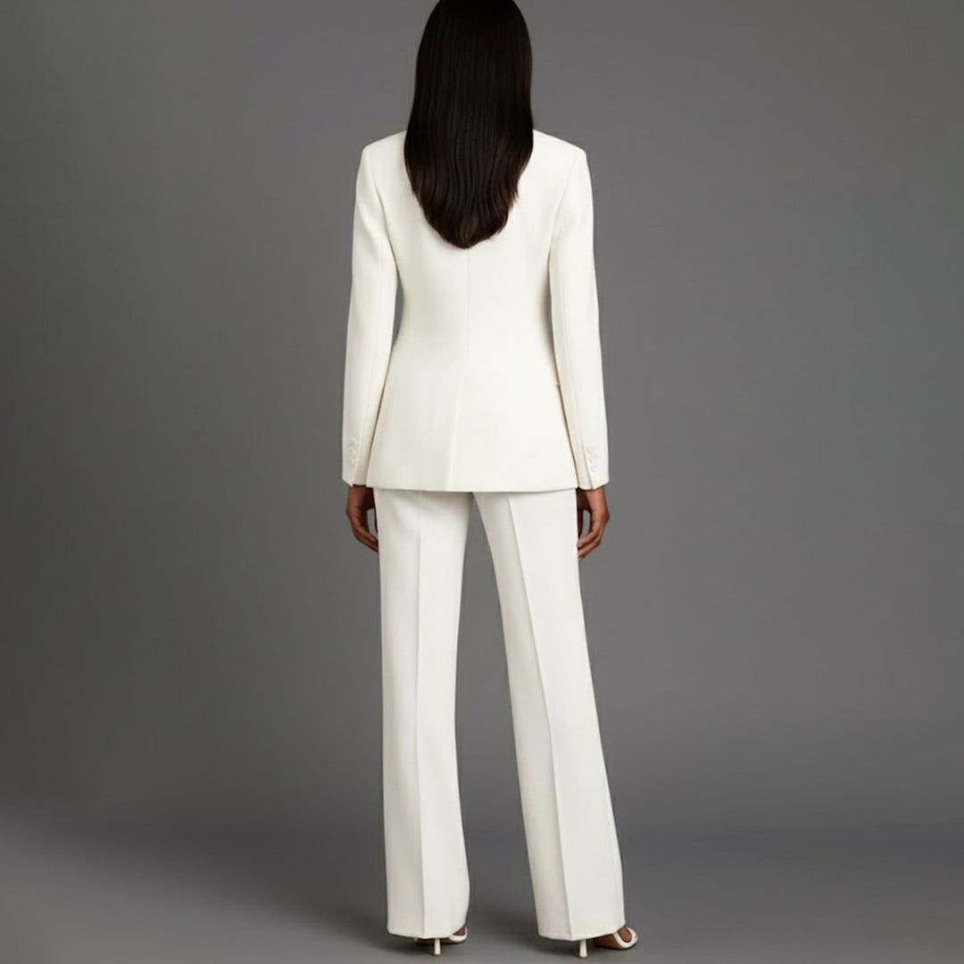 Chloe | Women's Tailored Blazer and Wide-Leg Trouser Suit Set