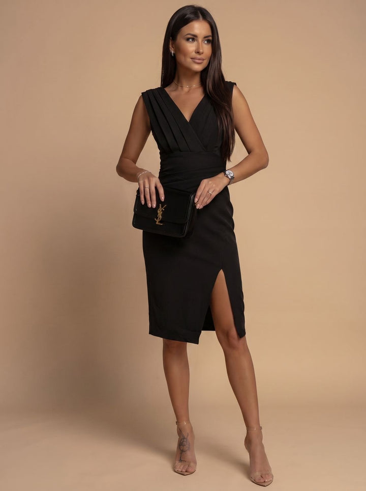 Zoe | Women's Ruched Bodycon Midi Dress
