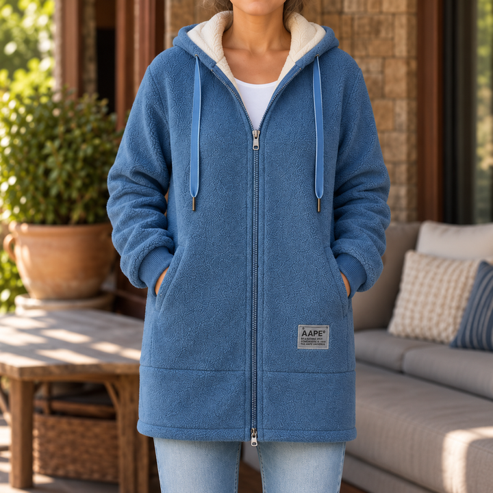 Eirian | Women's Sherpa-Lined Hooded Full-Zip Fleece Jacket