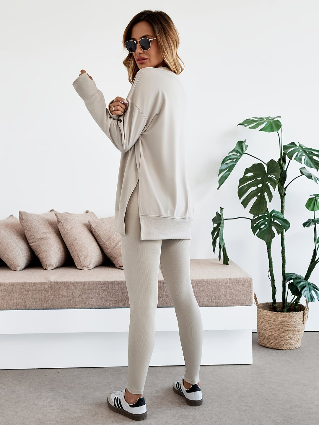 Mabli | Women's Oversized Sweatshirt and Leggings Loungewear Set