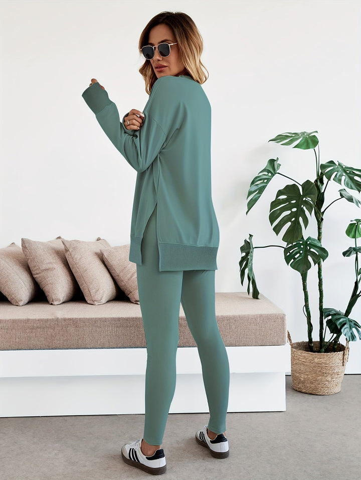 Mabli | Women's Oversized Sweatshirt and Leggings Loungewear Set