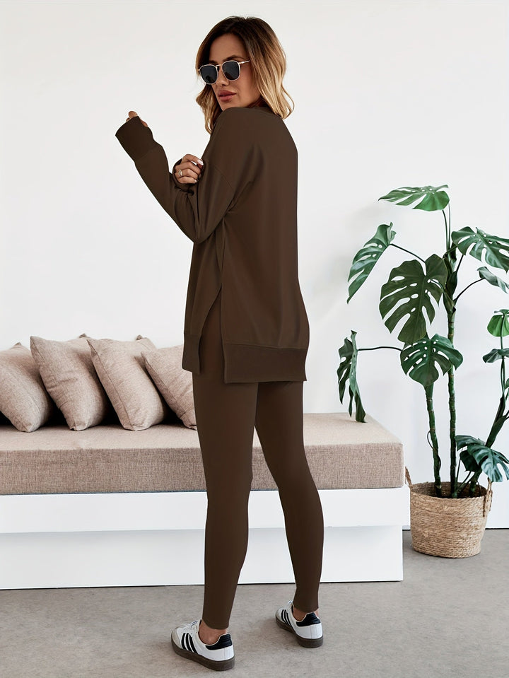 Mabli | Women's Oversized Sweatshirt and Leggings Loungewear Set
