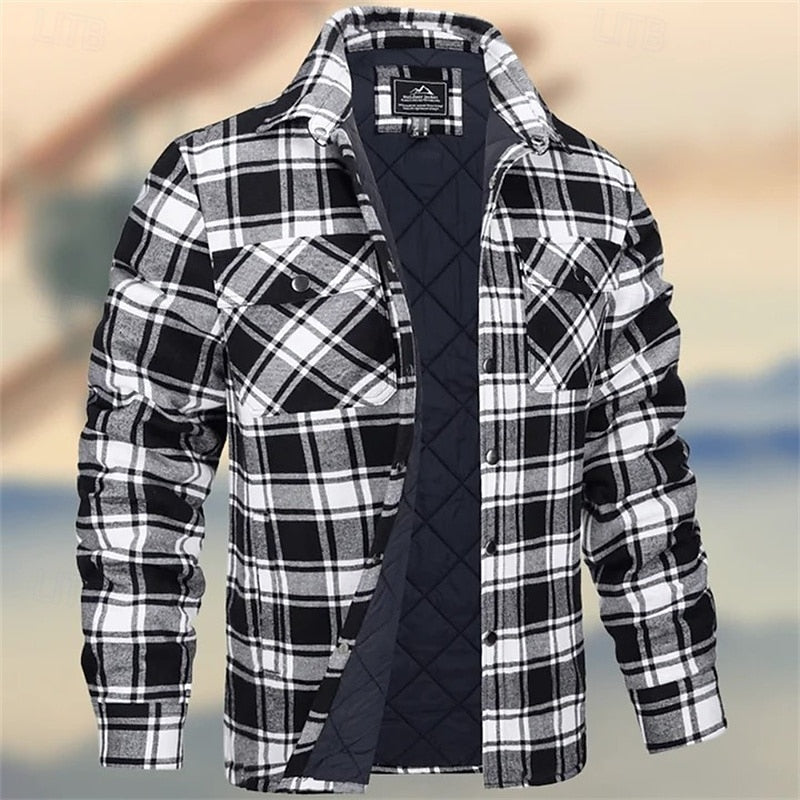 Ronan | Men's Quilted Plaid Shirt Jacket