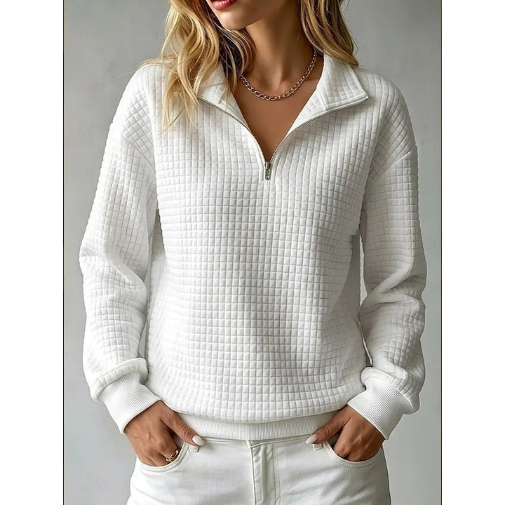 Liza | Women's Textured Half-Zip Sweatshirt