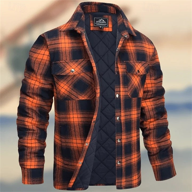 Ronan | Men's Quilted Plaid Shirt Jacket